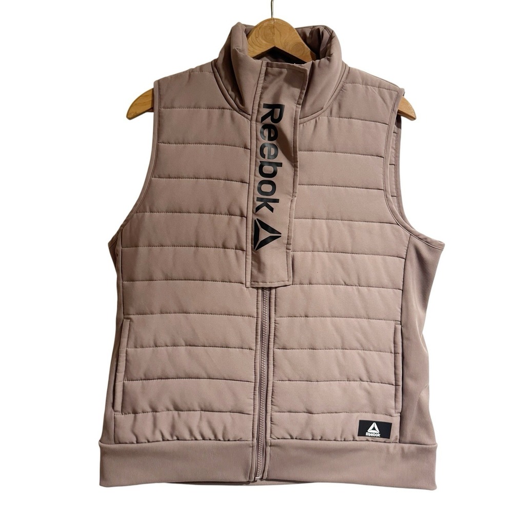 Adidas Womens Large Purple Quilted Zip Up Puffer Vest with Pockets - Picture 2 of 6